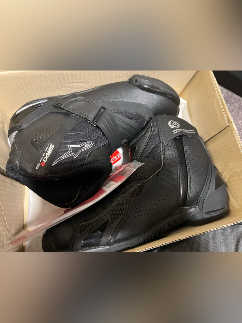 Alpinestars Black Motorcycle Racing Boots